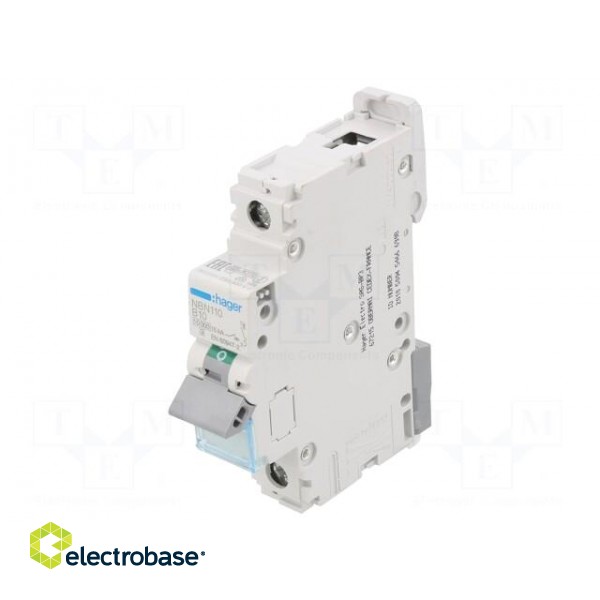 Circuit breaker | 230/400VAC | Inom: 10A | Poles: 1 | Charact: B | 10kA image 1