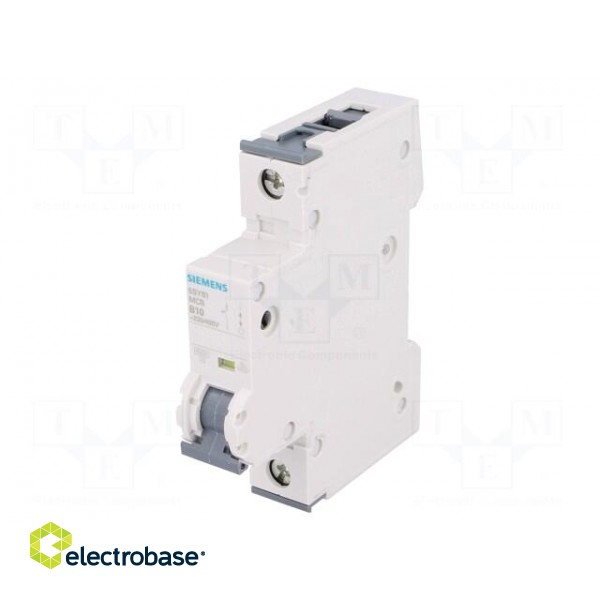 Circuit breaker | 230/400VAC | Inom: 10A | Poles: 1 | Charact: B | 6kA image 1