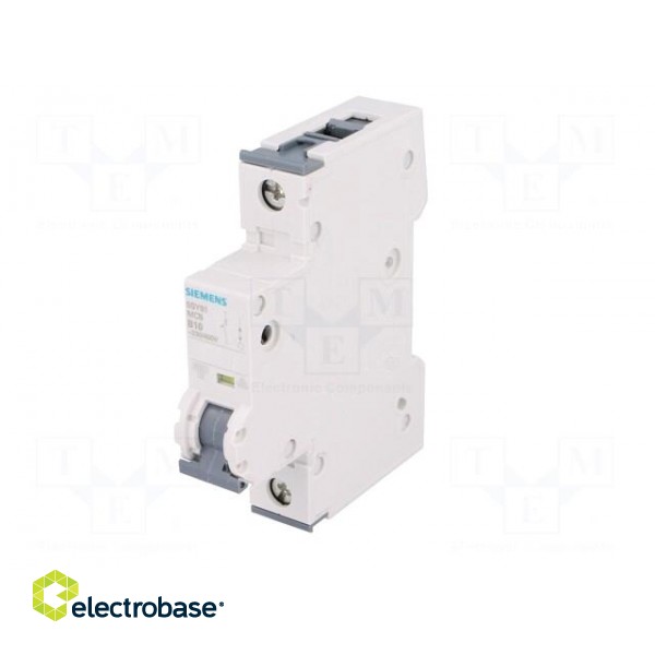 Circuit breaker | 230/400VAC | Inom: 10A | Poles: 1 | Charact: B | 6kA image 2