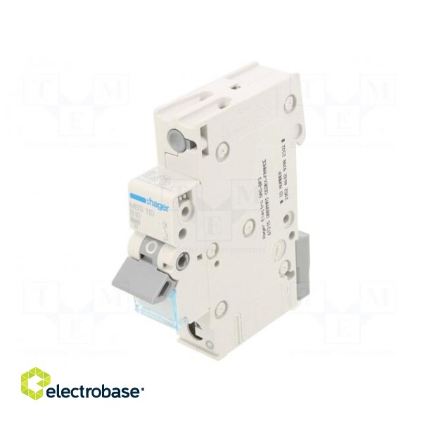 Circuit breaker | 230/400VAC | Inom: 10A | Poles: 1 | Charact: B | 6kA image 1