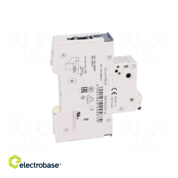 Circuit breaker | 230/400VAC | Inom: 10A | Poles: 1 | Charact: B | 6kA image 7