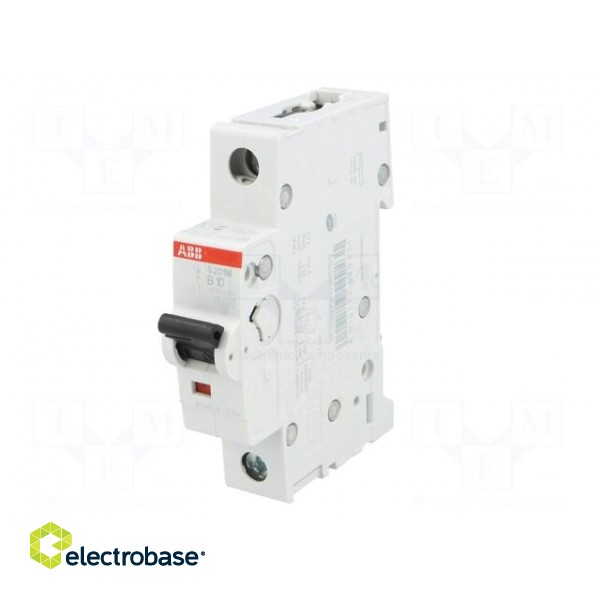 Circuit breaker | 230/400VAC | Inom: 10A | Poles: 1 | Charact: B | 10kA image 2