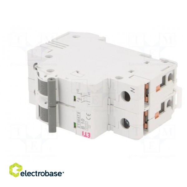 Circuit breaker | 230/400VAC | Inom: 10A | Poles: 1+N | Charact: B | 6kA image 2