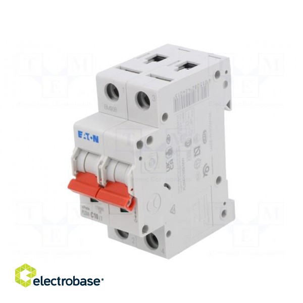 Circuit breaker | 230/400VAC | Inom: 10A | Poles: 2 | Charact: C | 10kA