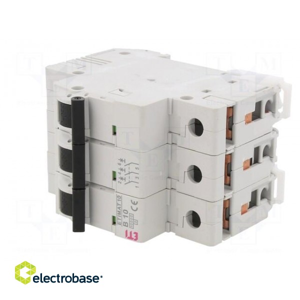 Circuit breaker | 230/400VAC | Inom: 10A | Poles: 3 | Charact: B | 10kA image 2