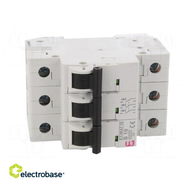 Circuit breaker | 230/400VAC | Inom: 10A | Poles: 3 | Charact: B | 10kA image 9