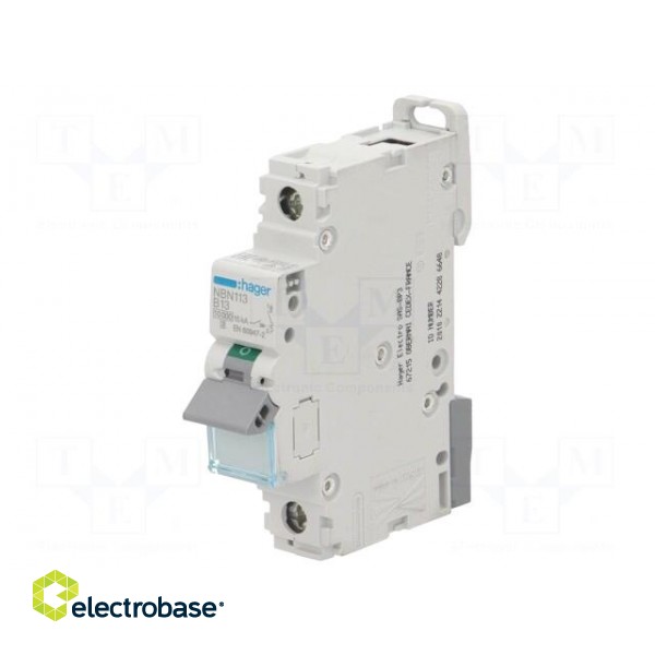 Circuit breaker | 230/400VAC | Inom: 13A | Poles: 1 | Charact: B | 10kA image 1