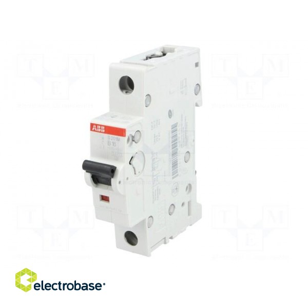 Circuit breaker | 230VAC | Inom: 16A | Poles: 1 | DIN | Charact: B | 10kA image 2