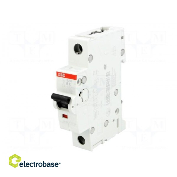 Circuit breaker | 230VAC | Inom: 16A | Poles: 1 | DIN | Charact: B | 6kA image 1