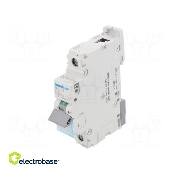 Circuit breaker | 230/400VAC | Inom: 16A | Poles: 1 | Charact: C | 10kA image 1