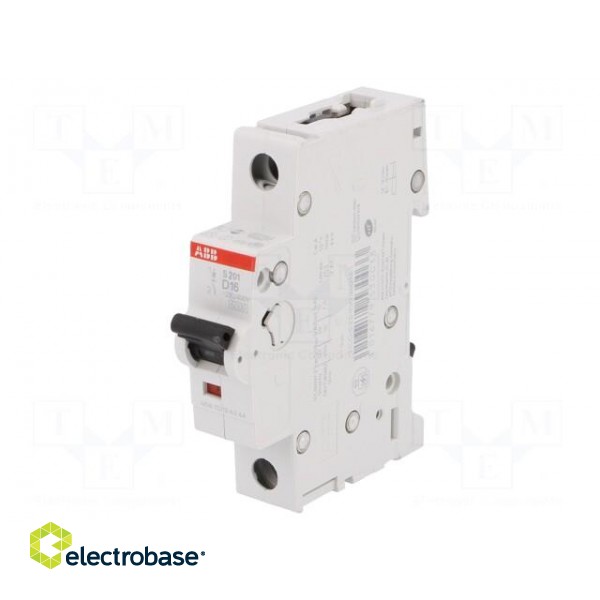 Circuit breaker | 230/400VAC | Inom: 16A | Poles: 1 | Charact: D | 6kA image 1
