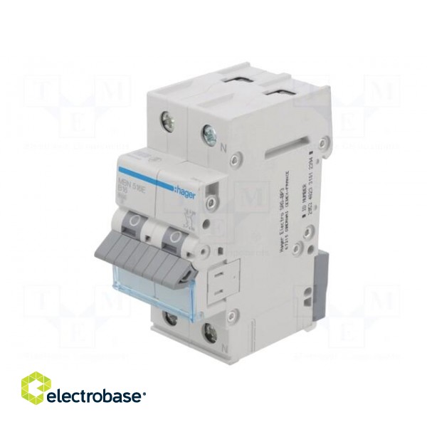 Circuit breaker | 230/400VAC | Inom: 16A | Poles: 1+N | Charact: B | 6kA image 1