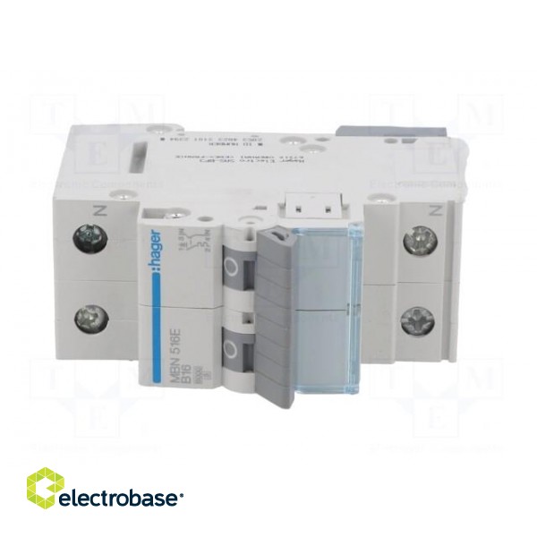Circuit breaker | 230/400VAC | Inom: 16A | Poles: 1+N | Charact: B | 6kA image 9