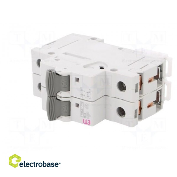 Circuit breaker | 230/400VAC | Inom: 16A | Poles: 1+N | Charact: B | 10kA image 2