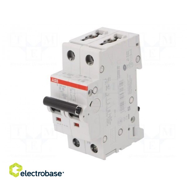 Circuit breaker | 230/400VAC | Inom: 16A | Poles: 1+N | Charact: B | 6kA image 1