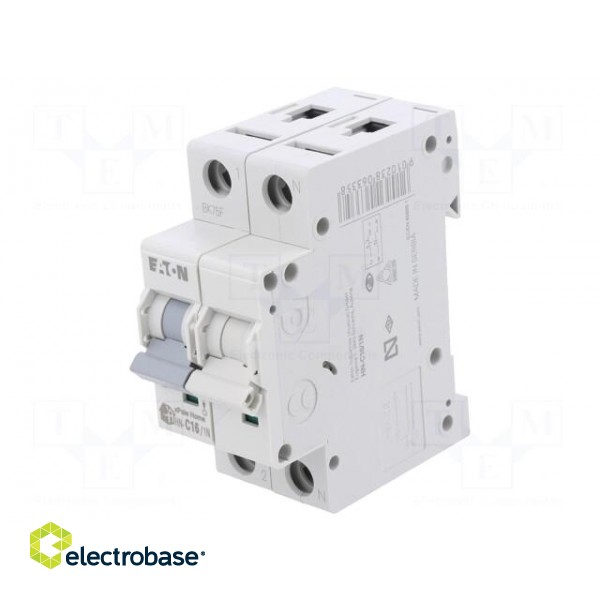 Circuit breaker | 230/400VAC | Inom: 16A | Poles: 1+N | Charact: C | 6kA image 1