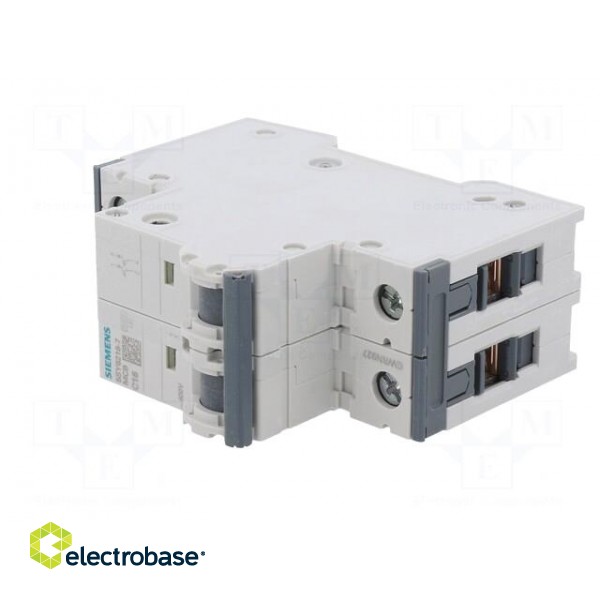 Circuit breaker | 230/400VAC | Inom: 16A | Poles: 2 | Charact: C | 6kA image 2