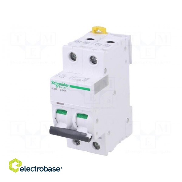 Circuit breaker | 230/400VAC | Inom: 16A | Poles: 2 | Charact: B | 15kA image 1