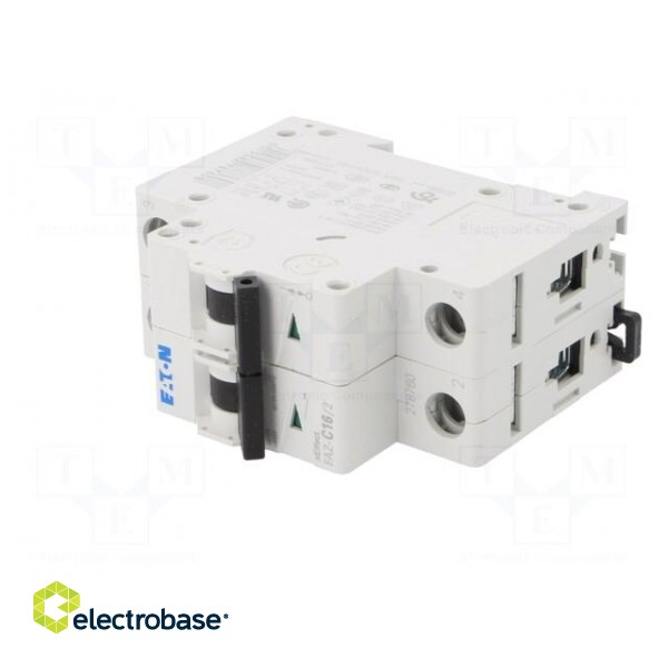 Circuit breaker | 230/400VAC | Inom: 16A | Poles: 2 | Charact: C | 15kA image 2