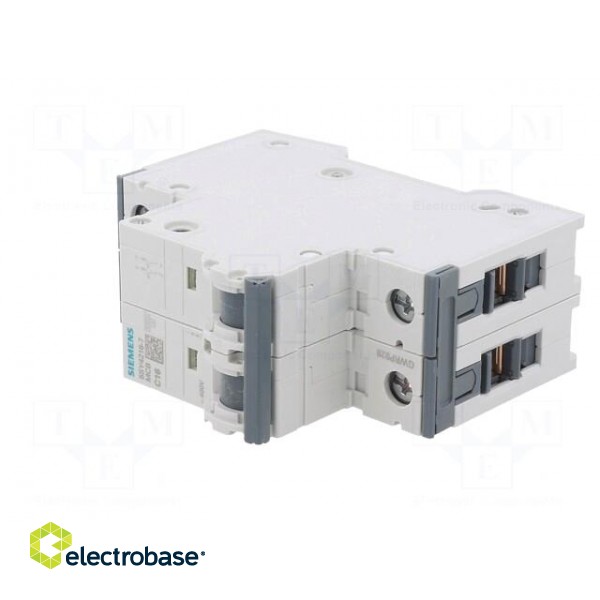 Circuit breaker | 230/400VAC | Inom: 16A | Poles: 2 | Charact: C | 10kA image 2