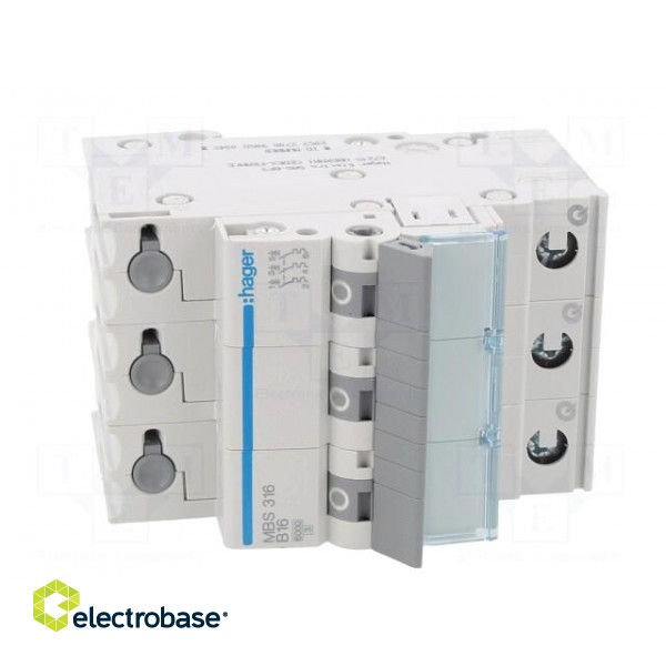 Circuit breaker | 230/400VAC | Inom: 16A | Poles: 3 | Charact: B | 6kA image 9