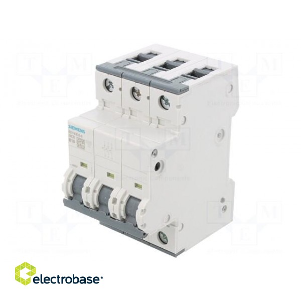 Circuit breaker | 230/400VAC | Inom: 16A | Poles: 3 | Charact: B | 10kA image 1