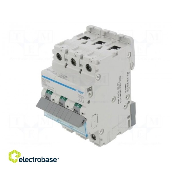 Circuit breaker | 230/400VAC | Inom: 16A | Poles: 3 | Charact: D | 10kA image 1