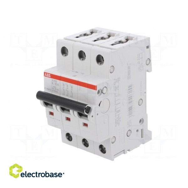 Circuit breaker | 230/400VAC | Inom: 16A | Poles: 3 | Charact: K | 6kA image 1
