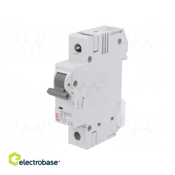 Circuit breaker | 230/400VAC | Inom: 1A | Poles: 1 | Charact: B | 6kA image 1