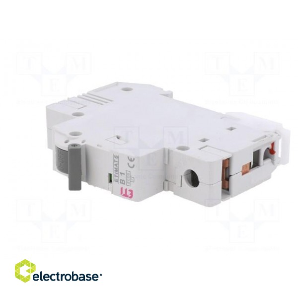 Circuit breaker | 230/400VAC | Inom: 1A | Poles: 1 | Charact: B | 6kA image 2