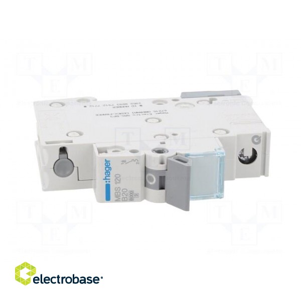 Circuit breaker | 230/400VAC | Inom: 20A | Poles: 1 | Charact: B | 6kA image 9