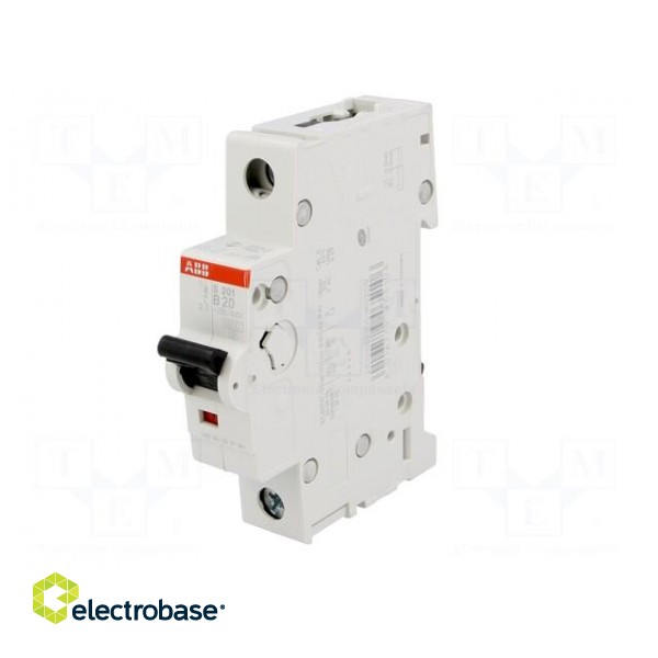 Circuit breaker | 230VAC | Inom: 20A | Poles: 1 | DIN | Charact: B | 6kA image 2