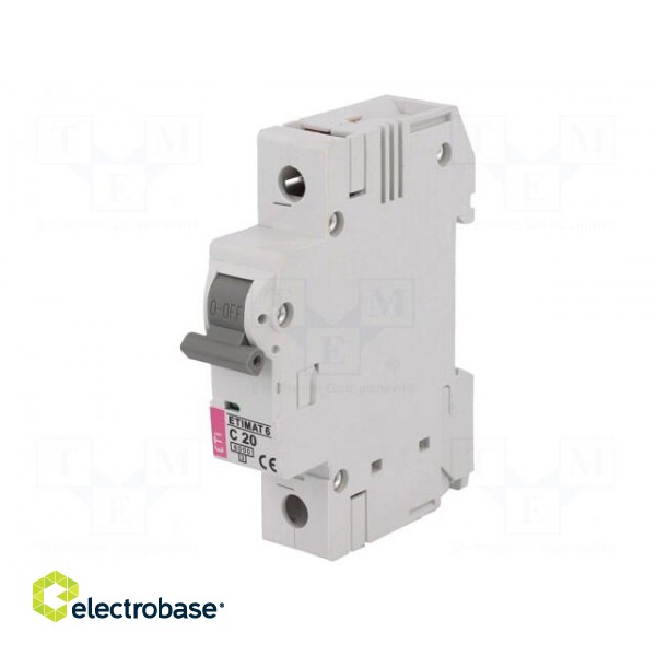Circuit breaker | 230/400VAC | Inom: 20A | Poles: 1 | Charact: C | 6kA image 1