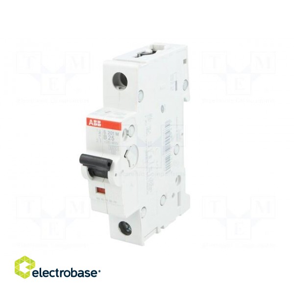 Circuit breaker | 230/400VAC | Inom: 25A | Poles: 1 | Charact: B | 10kA image 2