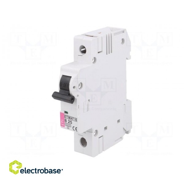 Circuit breaker | 230VAC | Inom: 25A | Poles: 1 | DIN | Charact: B | 10kA image 1