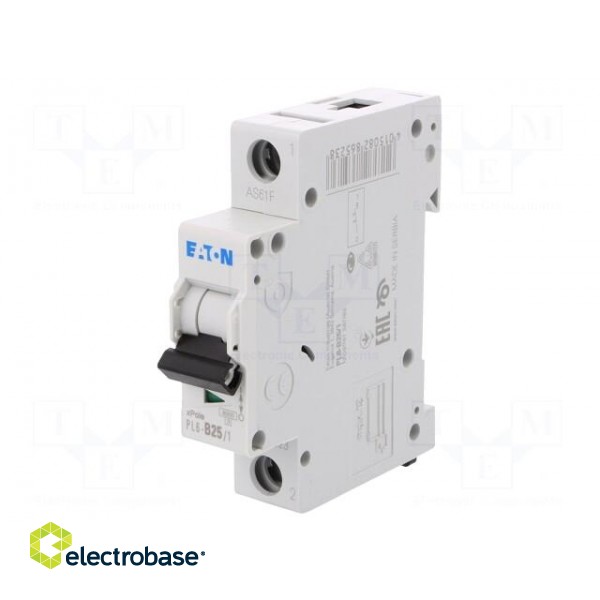 Circuit breaker | 230/400VAC | Inom: 25A | Poles: 1 | DIN | Charact: B paveikslėlis 1