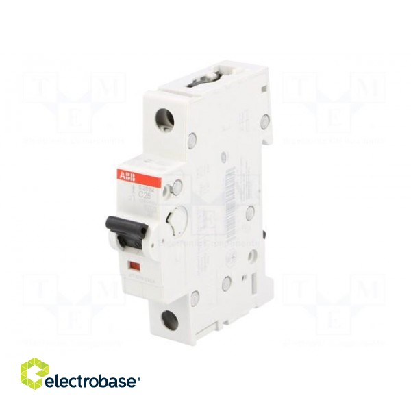 Circuit breaker | 230VAC | Inom: 25A | Poles: 1 | DIN | Charact: C | 10kA image 2