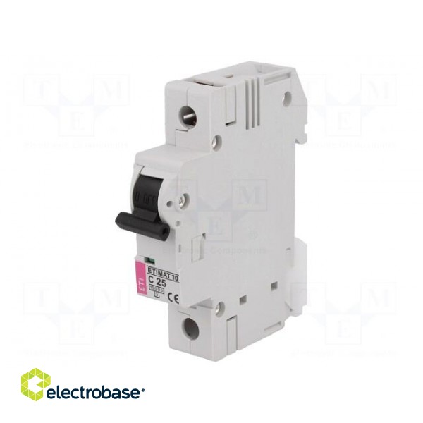 Circuit breaker | 230VAC | Inom: 25A | Poles: 1 | DIN | Charact: C | 10kA image 1