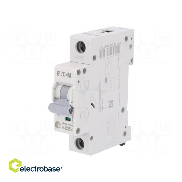 Circuit breaker | 230/400VAC | Inom: 25A | Poles: 1 | DIN | Charact: C image 1