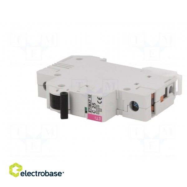 Circuit breaker | 230VAC | Inom: 25A | Poles: 1 | DIN | Charact: C | 10kA image 2