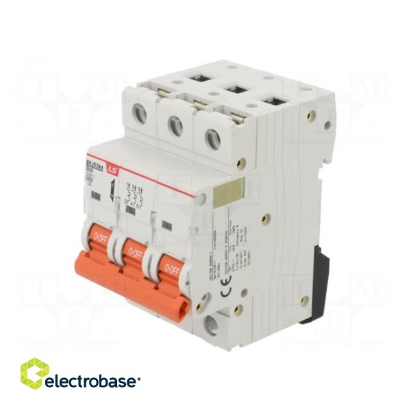 Circuit breaker | 230/400VAC | Inom: 25A | Poles: 3 | Charact: B | 6kA image 1