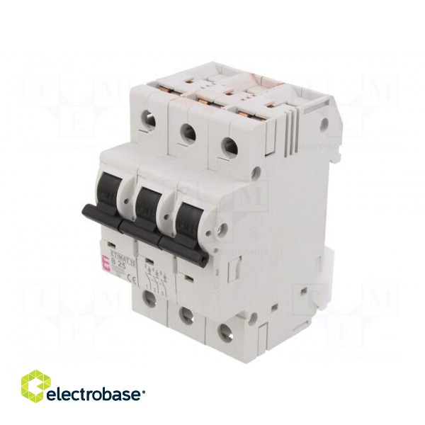 Circuit breaker | 230/400VAC | Inom: 25A | Poles: 3 | Charact: B | 10kA image 1