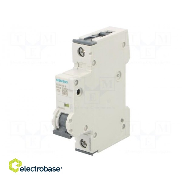 Circuit breaker | 230/400VAC | Inom: 2A | Poles: 1 | Charact: D | 10kA image 1