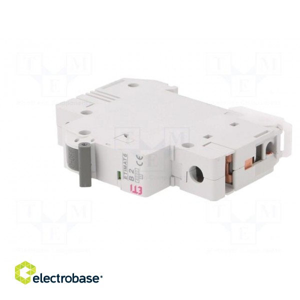 Circuit breaker | 230/400VAC | Inom: 2A | Poles: 1 | Charact: B | 6kA image 2