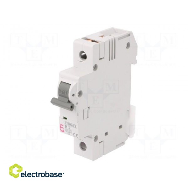 Circuit breaker | 230/400VAC | Inom: 2A | Poles: 1 | Charact: B | 6kA image 1