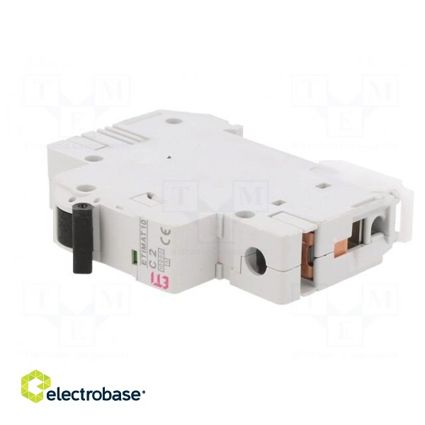 Circuit breaker | 230/400VAC | Inom: 2A | Poles: 1 | Charact: C | 10kA image 2