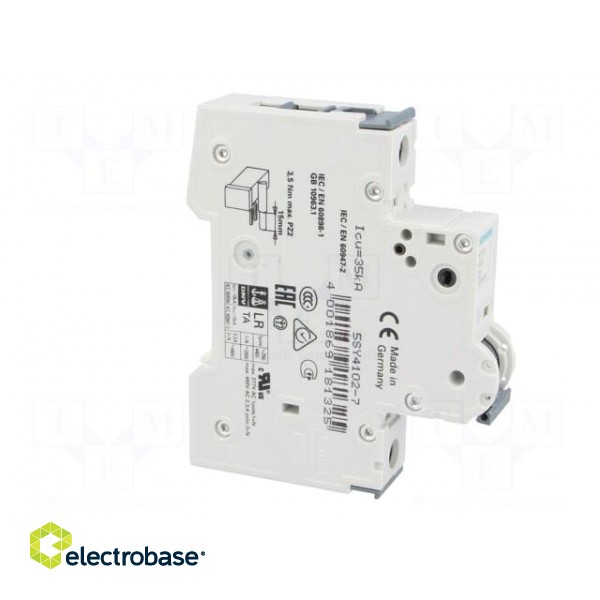Circuit breaker | 230/400VAC | Inom: 2A | Poles: 1 | Charact: C | 10kA image 8