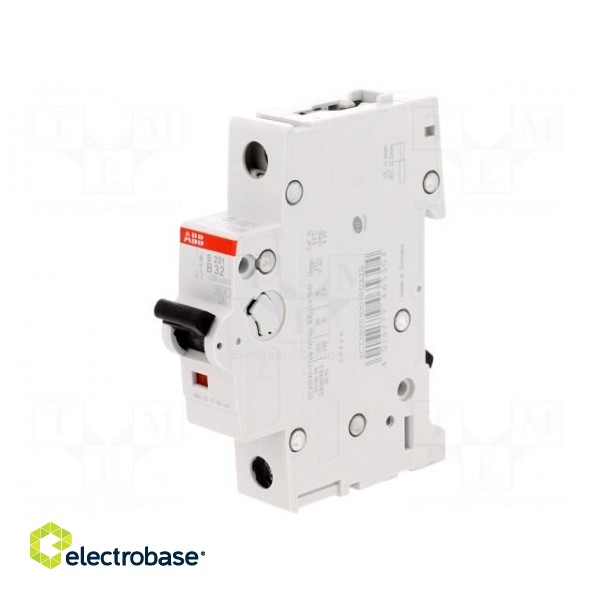 Circuit breaker | 230VAC | Inom: 32A | Poles: 1 | DIN | Charact: B | 6kA фото 1