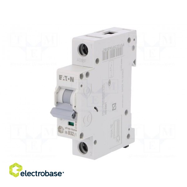 Circuit breaker | 230/400VAC | Inom: 32A | Poles: 1 | DIN | Charact: B image 1