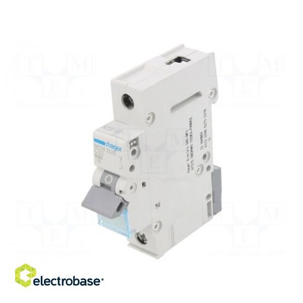 Circuit breaker | 230/400VAC | Inom: 32A | Poles: 1 | Charact: C | 6kA image 1
